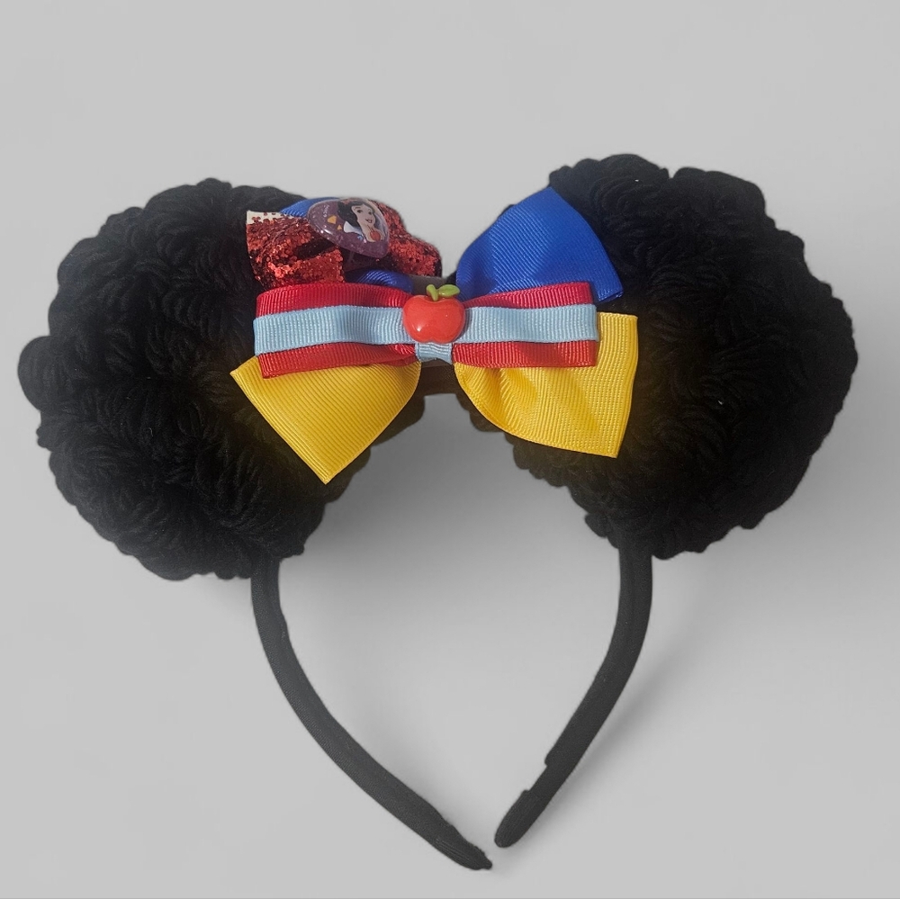 Snow White Inspired Headband with Bow